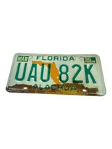 Vintage 1996 License Plate Vintage Alachua Florida UAU 82K Rustic USA Di... - $14.01