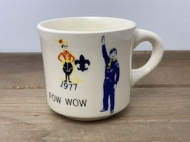 Vintage BSA Boy Scouts Coffee Mug 1977 Pow Wow Cup Made In USA - $12.82