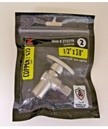 Keeney Plumbing 1/2x 3/8&quot; Copper/CTS Plumbing Valve Connects to 3/8&quot; Sup... - $4.24