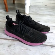 Puma Womens Shoes Size 10 Black Pink NRGY Soft Foam Lace Up Norm Core - £31.89 GBP