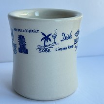 Stoneware Diner Style Miami Beach Souvenir Travel Destination Landmark Mug - $18.81