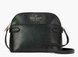 Kate Spade staci dome Leather crossbody ~NWT~ black - £93.26 GBP