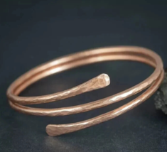 1 Pc Pure Copper Bangle, Unisex Bracelet, Hammer Healing Bangles Adjustable - €18,01 EUR+