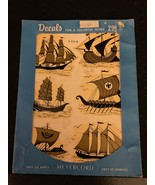 Vintage Meyercord decorator water decals x 554-B sailing pirate ships 19... - $54.62 MXN