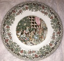 Churchill Victorian Christmas Multicolor Salad Plate 8&quot; EXC England Fami... - £7.83 GBP