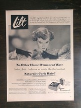 Vintage 1951 Lilt Permanent Hair Wave Full Page Original Ad 622 - $6.64