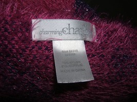 Charming Charlie Winter Pink &amp; Purple Hearts Ladies Scarf (NWOT) - £7.70 GBP