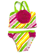 Wave Zone Baby Girls Tankini Swimsuit Size 0-3M Pink Green Yellow Ruffle... - €17,19 EUR