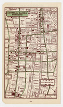 1951 Original Vintage Map Of Montreal Downtown Business Center Quebec Canada - £17.13 GBP