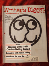 WRITERs DIGEST Magazine October 1974 James Dickey Esquire Hayes B. Jacobs - £11.58 GBP