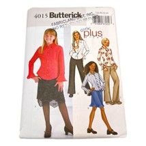 Butterick 4015 Pant Top Skirt Girls Plus Size 7 8 10 12 14  Sewing Pattern Uncut - £21.31 GBP