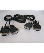 Pair of 9 to 9 pin Serial Cables Black  Shin An  6 ft - €3,36 EUR