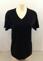 US Polo Assn. Black Short Sleeve Size Medium V Neck Women&#39;s T Shirt - $5.94