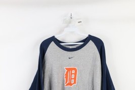 Vtg Nike Men L Travis Scott Center Swoosh Detroit Tigers 3/4 Sleeve Raglan Shirt - £31.07 GBP