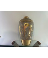 Large Vase Porcelain  Beautiful Chinese Dancing Women   Design Gold and ... - $462.83