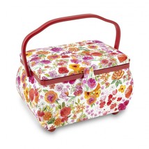 Dritz Red Floral Large Curved Sewing Basket - £48.66 GBP