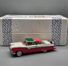 Franklin Mint 1955 Ford Fairlane Crown Victoria Pink &amp; White 1:24 Diecas... - $70.11