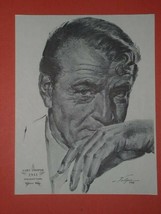 Gary Cooper Volpe Academy Award Print Portrait 1962 - £15.97 GBP