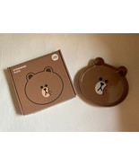 HK LINE Friends BROWN Bear 19cmx16cm Official Licensed Stoneware Plate D... - £29.89 GBP