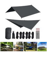 3Mx3M Camping Waterproof Awning Tarp Tent Dark Grey Ultralight Sun Shelt... - $1,228.66 MXN