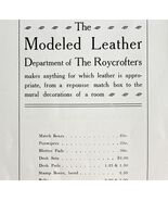 Roycrofters Modeled Leather 1906 Advertisement Accessories East Aurora N... - €25,77 EUR