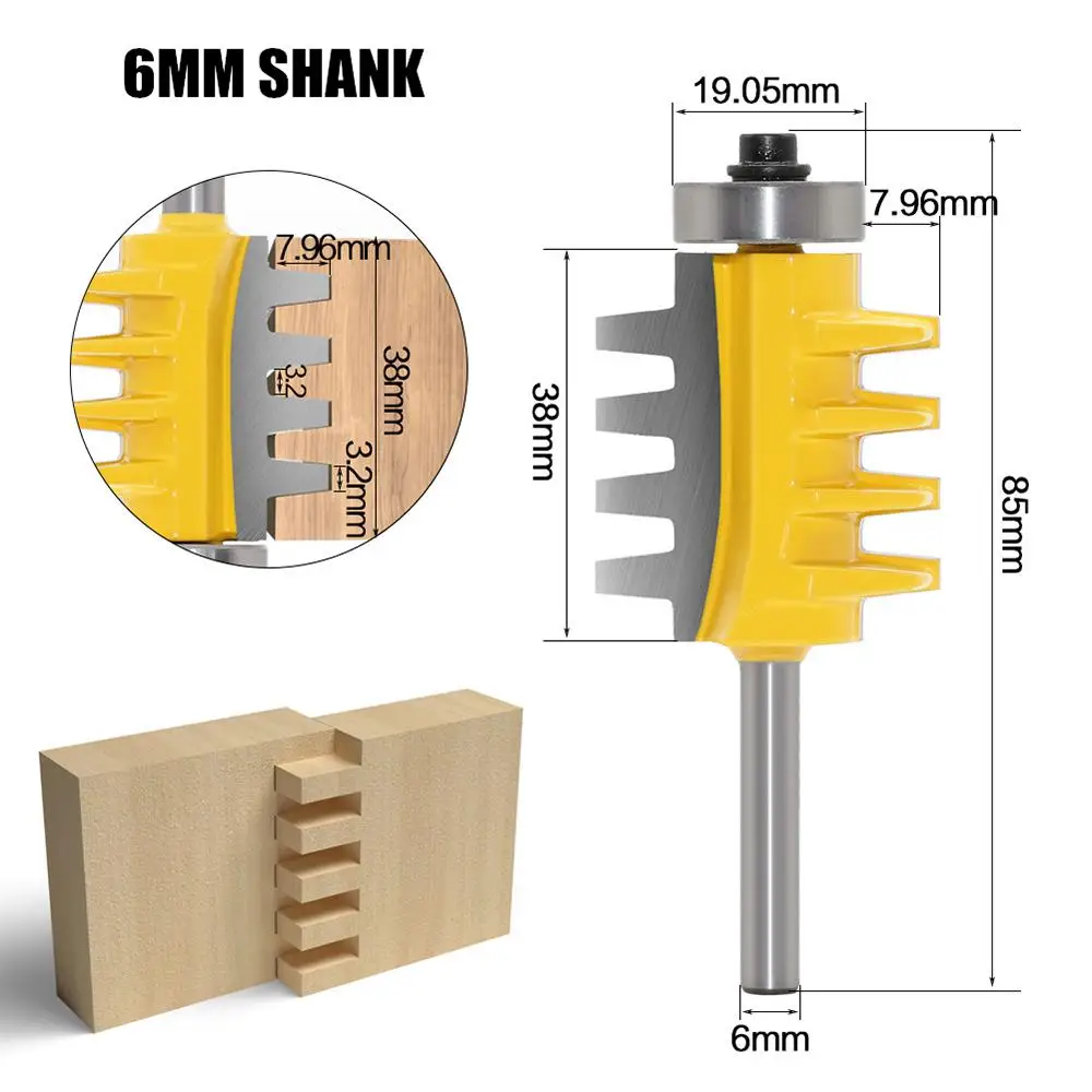 Hot?High Quality Shank Tongue &amp; Groove Joint embly Router Bit Set T-Slot Milling - £46.91 GBP
