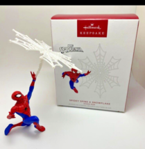 2023 Hallmark Marvel Spider-Man Spidey Spins a Snowflake Christmas Tree Ornament - $12.75