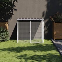 vidaXL Chicken Cage Light Grey Galvanized Steel Medium Tough - $4,172.56 MXN