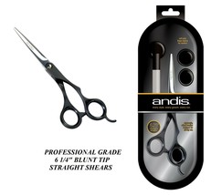 Andis Stainless Steel Professional Pet Grooming Blunt Tip Straight Shear Scissor - £52.27 GBP