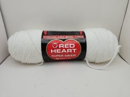 RED HEART SUPER SAVER in White 311 3oz No Dye Lot 100% Acrylic Worsted 4... - $7.87