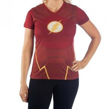 Flash Character Costume Women&#39;s T-Shirt Red - £25.55 GBP+