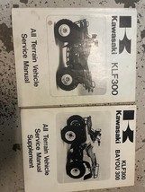 1986 1987 1997 Kawasaki KLF300 ATV BAYOU Service Repair Manual Set W Supplement - £78.31 GBP