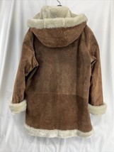 Wilsons Leather Women’s Brown Coat Jacket Penny Lane Winter Faux Fur Hoo... - £72.13 GBP