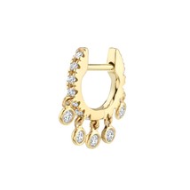 1pc Ear Bone Buckle Huggie Earrings Female Fashion Crystal Pearl Small Circle Ho - £7.26 GBP
