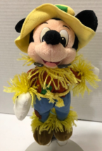 Disney Mickey Mouse Autumn Fall SCARECROW 9&quot; Plush Figure - £8.04 GBP