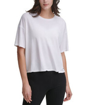 DKNY Womens Cropped T-Shirt Color White Size X-Small - £35.10 GBP