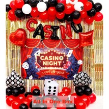 Casino Theme Party Decoration Las Vegas Birthday Party Dino Casino Night Poker P - £31.61 GBP