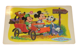 Vintage Ludwig Von Drake Pluto Minnie Mickey Mouse Placemat Walt Disney 60&#39;s - £7.80 GBP