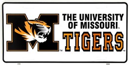 University of Missouri Tigers White License Plate Auto Tag Sign - £3.08 GBP