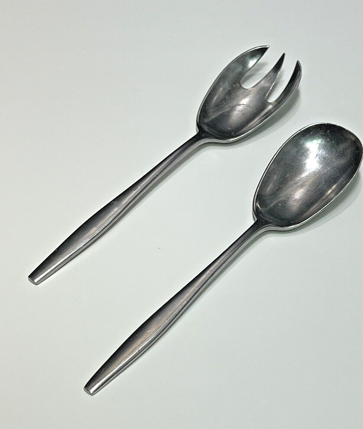 Primary image for Dansk Designs IHQ Variation V Solid Serving Spoon & Fork Salad Set  -- Denmark