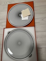 Hermes H Deco Dinner Plate 27 cm porcelain Set of 2 tableware 10.8&quot; - £345.01 GBP