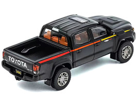 Toyota Tacoma TRD PRO Pickup Truck Black w Stripes 1/64 Diecast Model Car GCD - £31.51 GBP