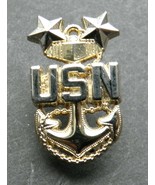 USN NAVY CHIEF PETTY OFFICER MASTER ANCHOR LAPEL PIN BADGE 1 INCH - £4.44 GBP