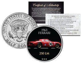 1963 FERRARI 250 LM * Most Expensive Auction Cars * JFK Half Dollar U.S. Coin - £6.70 GBP