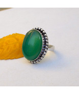 Natural Green onyx Ring in Sterling silver Green Stones Onyx Green Ring ... - £21.31 GBP