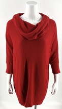 Lane Bryant Womens Cowl Neck Sweater Size 14 / 16 Red Dolman Sleeve Solid Tunic - £26.90 GBP