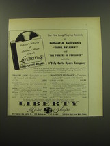 1949 Liberty Music Shops Ad - Gilbert &amp; Sullivan&#39;s Trial by Jury - £14.55 GBP