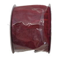 Sheer Ribbon Burgundy Maroon Red Wired Christmas Wedding Bow Wreath 10 yds 2.5&quot; - £9.43 GBP