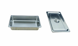 Updated 1 PC 1/2 Pan with Lid Stainless Steel Pans Food Warmer Parts - £21.86 GBP