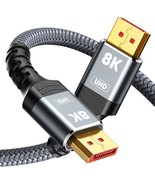 8K 4K DisplayPort Cable 6.6ft DP Cable 1.4 VESA 8K 60Hz 4K 144Hz 2K 240H... - £15.85 GBP